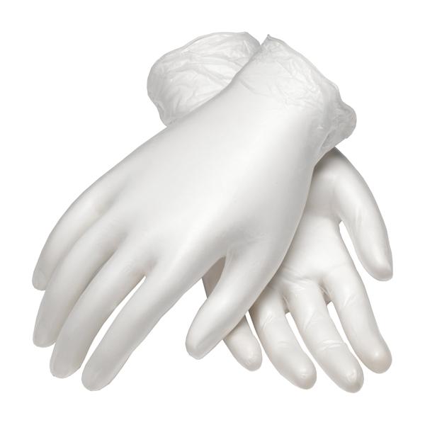 PIP Single Use Class 10 Cleanroom Vinyl Glove with Finger Textured Grip - 9.5", Clear, X-Large, 10/bg - 100-2824/XL