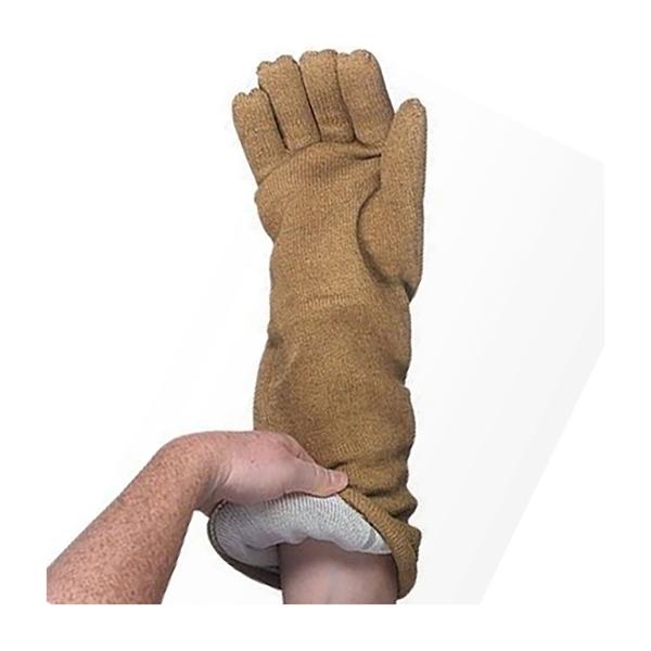 PIP Heat & Cold Resistant Electrostatic Dissipative (ESD) Glove with PBI?Outer Shell and Nylon / Wool Lining - 18", Brown, Large, 1/pr - 55G