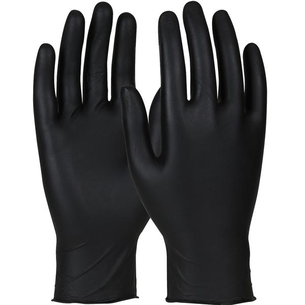 PIP Black Qualatrile NF Nitrile Glove - Bagged, Black, Small, 1000/ea - 84-502