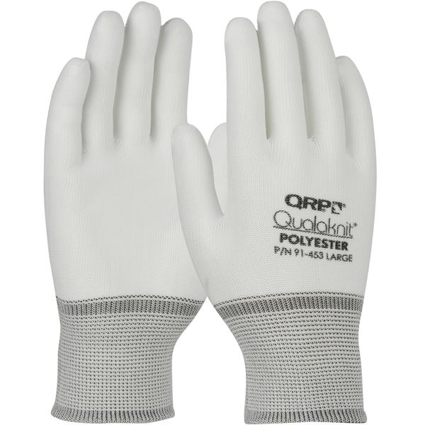 PIP Seamless Knit Stretch Polyester Clean Environment Glove, White, Large, 240/pr - 91-453