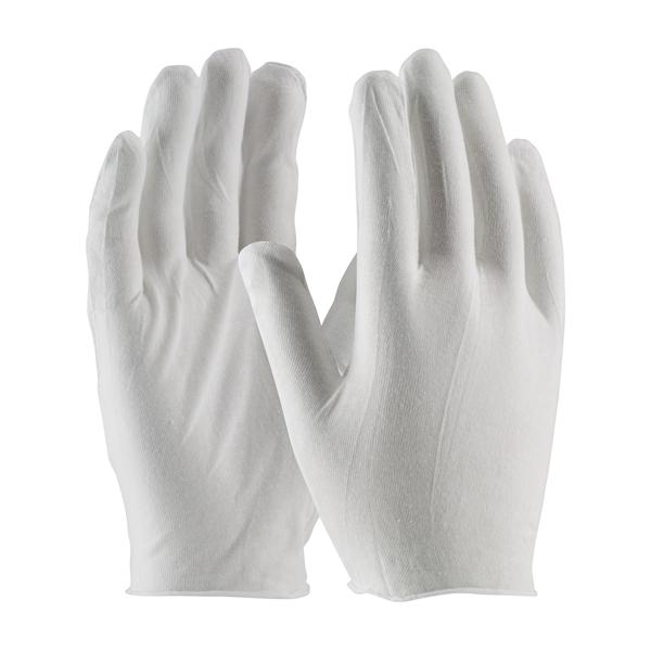 PIP Premium, Light Weight Cotton Lisle Inspection Glove with Unhemmed Cuff - Men's, White, 1200/pr - 97-500