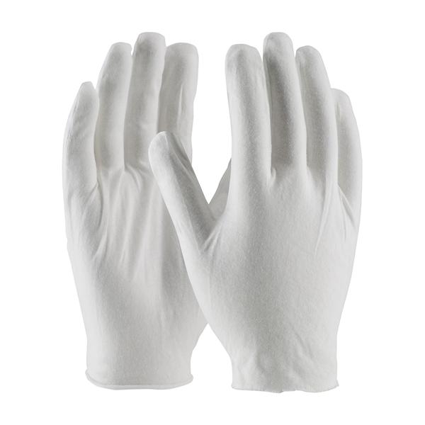 PIP Premium, Light Weight Cotton Lisle Inspection Glove with Unhemmed Cuff - Jumbo Size, White, 1200/pr - 97-500J