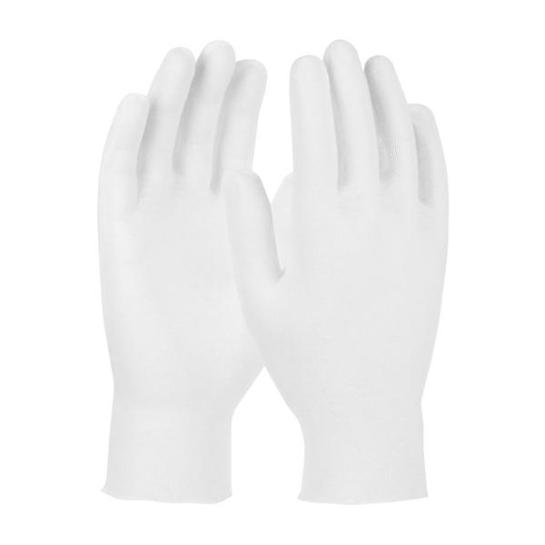 PIP Premium, Light Weight Cotton Lisle Inspection Glove with Unhemmed Cuff - 10.5", White, 1200/pr - 97-501/10