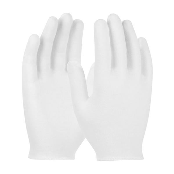 PIP Premium, Light Weight Cotton Lisle Inspection Glove with Overcast Hem Cuff - Ladies', White, 1200/pr - 97-501H