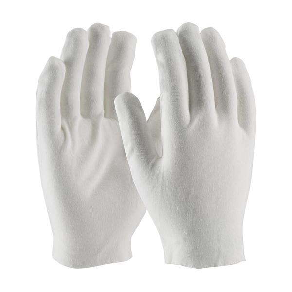 PIP Heavy Weight Cotton Lisle Inspection Glove with Unhemmed Cuff - Men's, White, 600/pr - 97-540