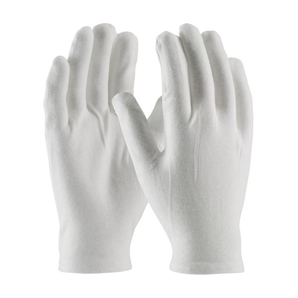 PIP Heavy Weight Cotton Lisle Inspection Glove with Rolled Hem Cuff - Men's, White, 600/pr - 97-540R
