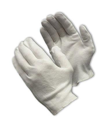 PIP Heavy Weight Cotton Lisle Inspection Glove with Overcast Hem Cuff - Ladies', White, 600/pr - 97-541H