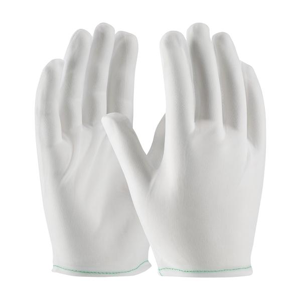 PIP 40 Denier Tricot Inspection Glove with Rolled Hem Cuff - Men's, White, 2X-Large, 1200/pr - 98-740/XXL