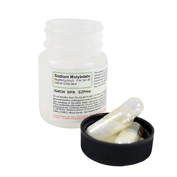 Sodium Molybdate EZ Prep 5 Pk Makes 5 X 50ml 0.1m Solution -IS4034