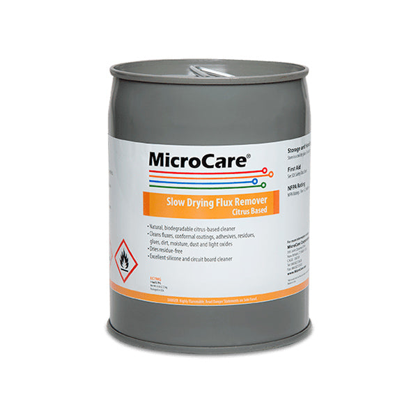 MicroCare Slow Drying Citrus Based Flux Remover, 1-Gallon / 3.9 Liter Metal Mini-Pail - MCC-EC7MG