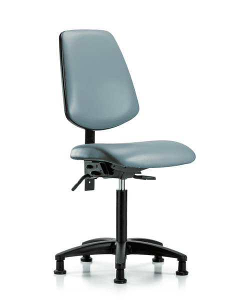 Vinyl Chair - Medium Bench Height with Medium Back & Stationary Glides in Storm Supernova Vinyl - VMBCH-MB-RG-T0-A0-NF-RG-8822