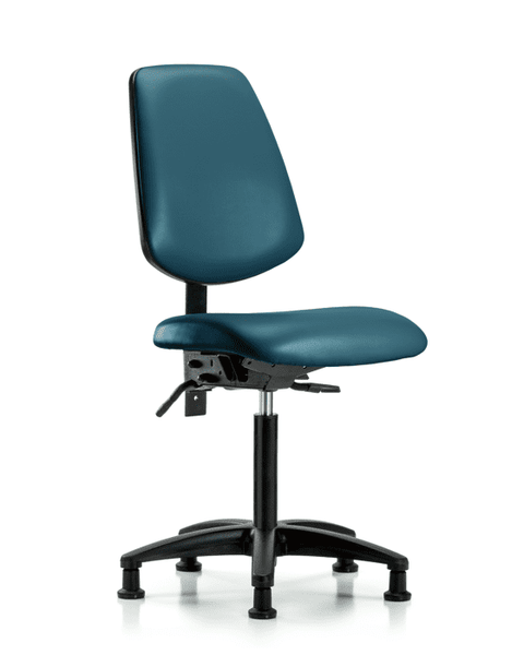 Vinyl Chair - Medium Bench Height with Medium Back, Seat Tilt, & Stationary Glides in Marine Blue Supernova Vinyl - VMBCH-MB-RG-T1-A0-NF-RG-8801