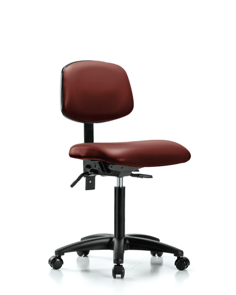 Vinyl Chair - Medium Bench Height with Casters in Borscht Supernova Vinyl - VMBCH-RG-T0-A0-NF-RC-8815