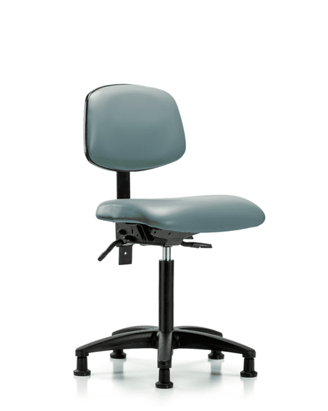 Vinyl Chair - Medium Bench Height with Stationary Glides in Storm Supernova Vinyl - VMBCH-RG-T0-A0-NF-RG-8822