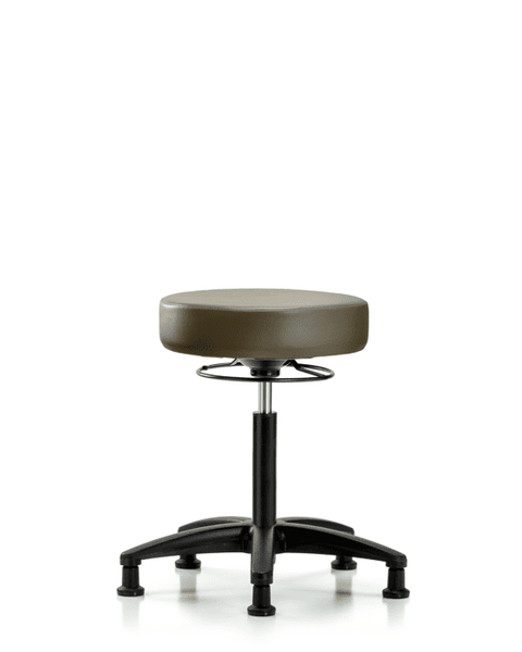 Vinyl Stool without Back - Medium Bench Height with Stationary Glides in Marine Blue Supernova Vinyl - VMBSO-RG-NF-RG-8809