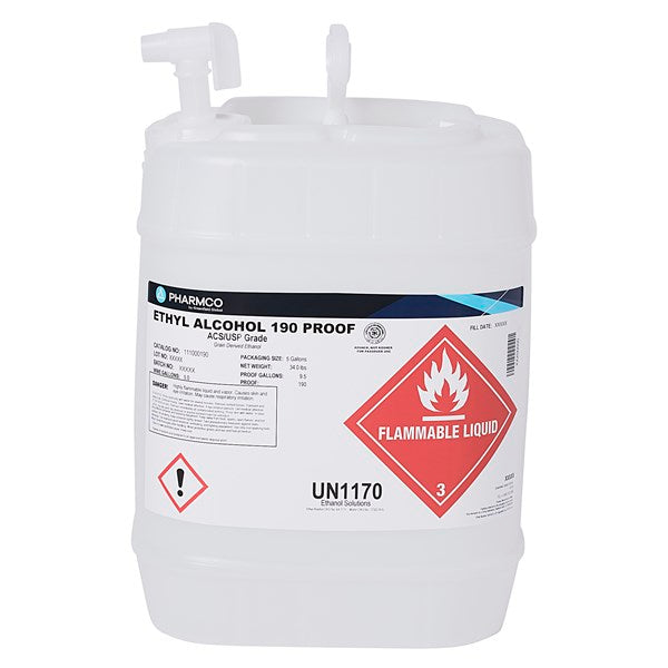 Ethanol 190 Prf, 5 Gl SS - 111000190SS05