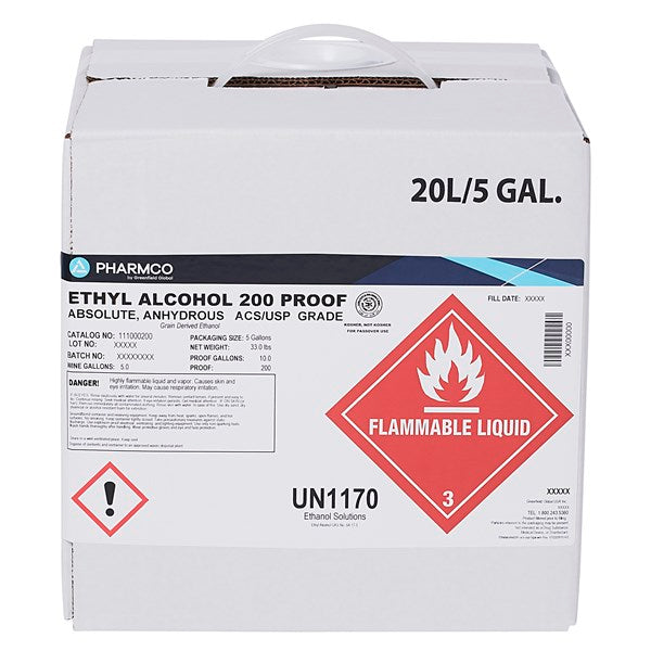 Ethanol 200 Prf, 5 Gl Cube - 111000200CB05