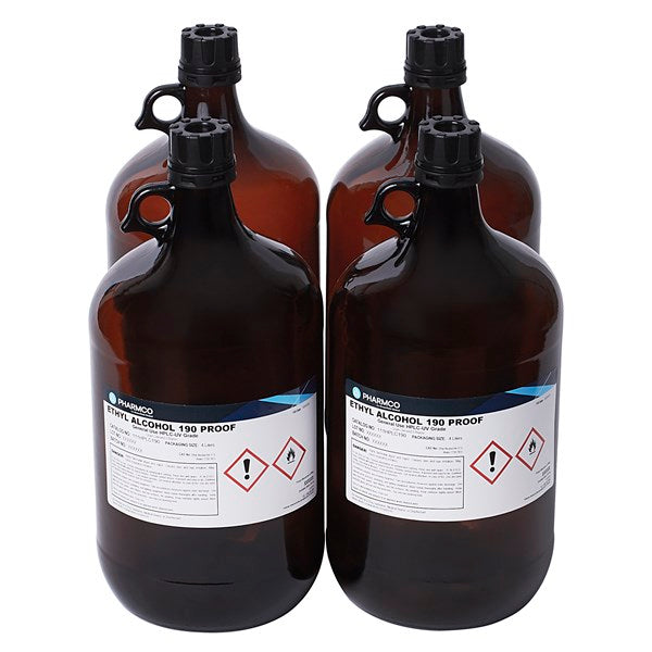 Ethanol 190 Prf, HPLC, 4x4 Lt - 111HPLC190CS4L