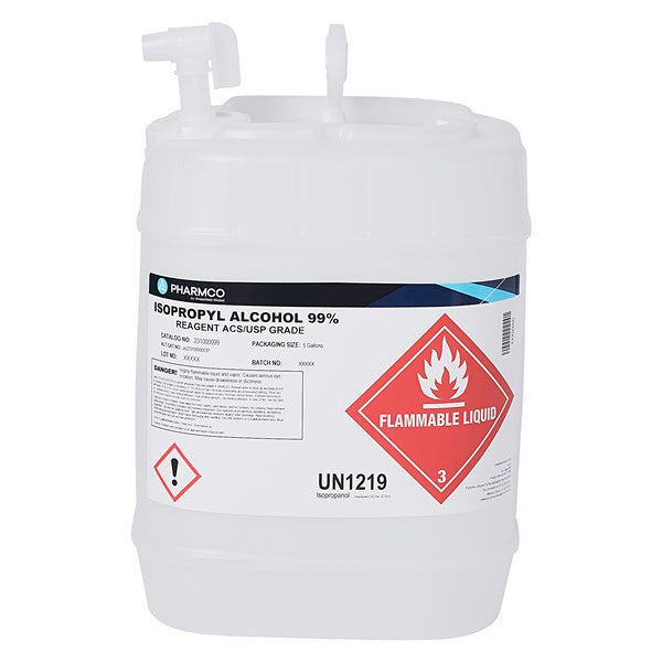 IPA 99%, ACS-USP-NF grade, 5 Gl SS - 231000099SS05