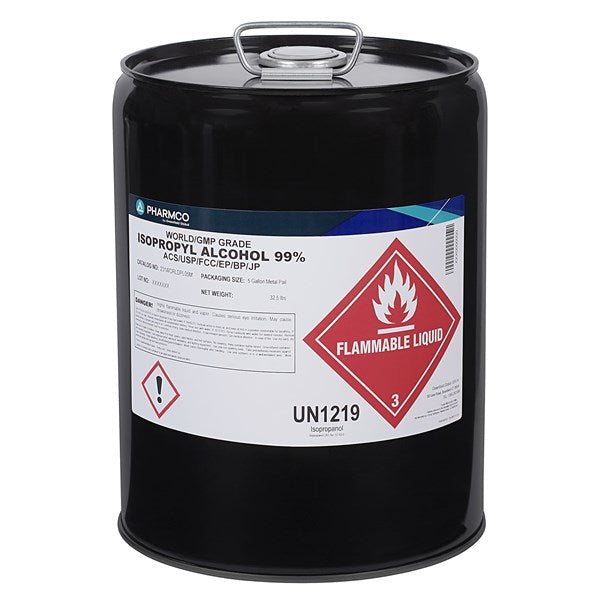 IPA 99%, WG, 5 Gl Metal Pail - 231WORLDPL05M