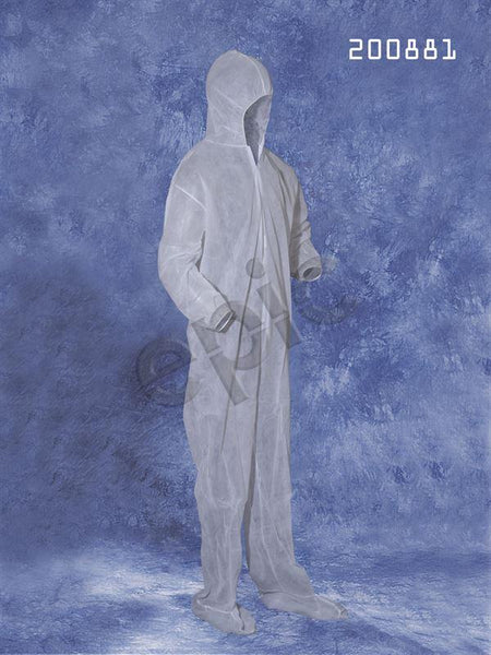 Tians Coveralls, White Polypro, H&B, EW, 2xl, 25/Cs - 200881-2XL