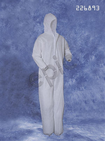 Tians Coveralls, White SMS, Hood, EW, EA, EB, 6xl, 25/Cs - 226893-6XL